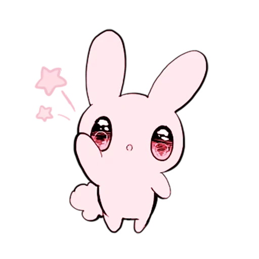 kelinci kecil, kelinci, kelinci kecil, kelinci merah muda, chibi chuanwai jenny rabbit