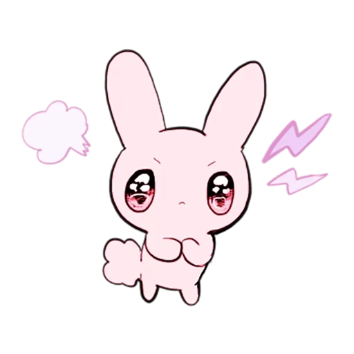 rabbit, pink bunny, the rabbit is pink, pink bunny, chibi kawai jenny rabbits