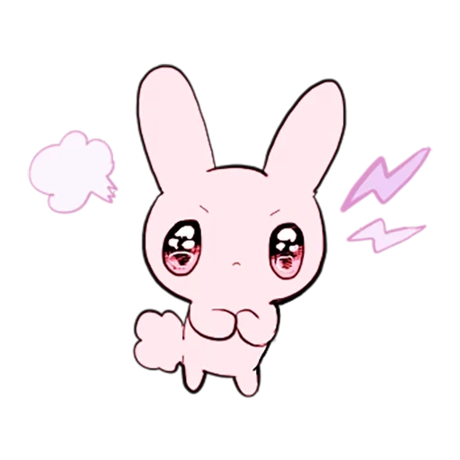 lapin, lapin rose, le lapin est rose, lapin rose, chibi kawai jenny rabbits