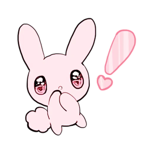 kelinci kecil, kelinci, kelinci merah muda, rabbit pink, chibi chuanwai jenny rabbit