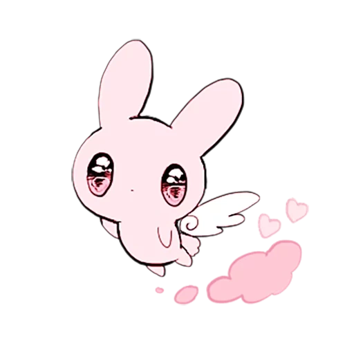 kelinci kecil, kelinci merah muda, rabbit pink, kelinci merah muda, chibi chuanwai jenny rabbit