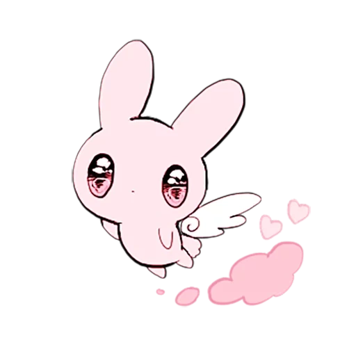 bunny, pink bunny, the rabbit is pink, pink bunny, chibi kawai jenny rabbits