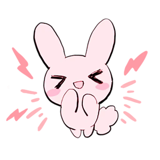 bunny, hare face, chibi rabbit, pink bunny, chibi kawai jenny rabbits