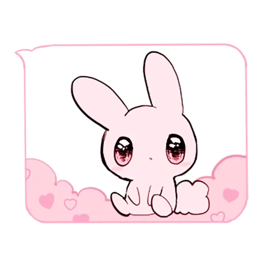 lapin, lapin, lapins, le lapin est rose, chibi kawai jenny rabbits