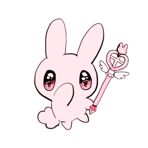 lapin, lapin rose, le lapin est rose, lapin rose, chibi kawai jenny rabbits