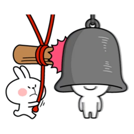 lapin, clipart, lapins pu, lapin machiko, cloche de dessin animé