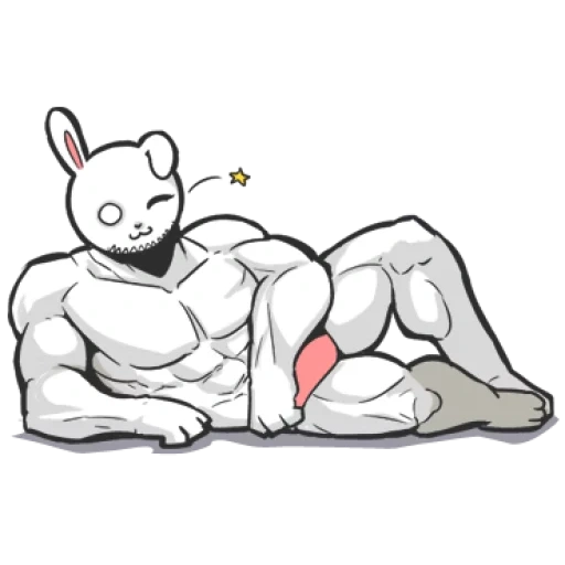 muscle rabbit, muscle rabbit, inflatable rabbit, muscle rabbit, the muscle rabbit 2