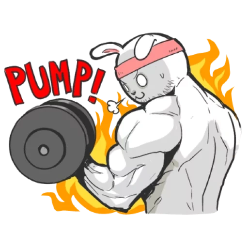 muscle rabbit, the muscle rabbit 2, dumbbell training, legend of ethereal rabbit muscle