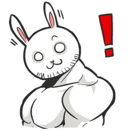 rabbit, muscle rabbit, muscle rabbit, inflatable rabbit, legend of ethereal rabbit muscle