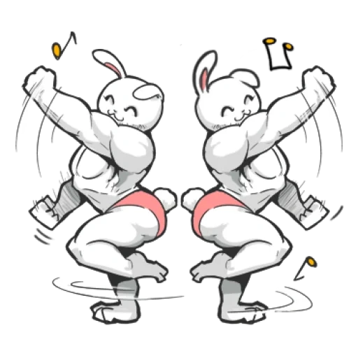 кролик мускулами, накаченный кролик, мускулистый кролик, the muscle rabbit 2, эфирный дух кролик мускул легенд