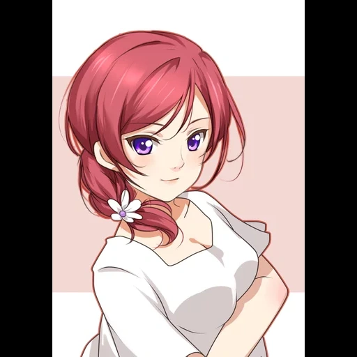 маки аниме, девушки аниме, маки нишикино, maki nishikino, love live аниме