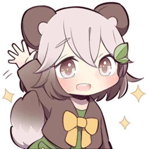 chibi, chibi chan, anime characters, lovely racoon girl by sr