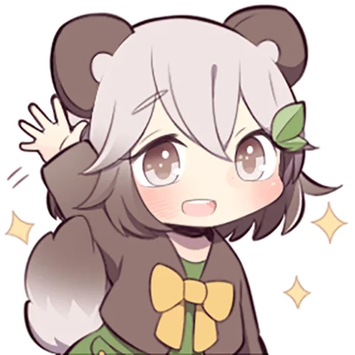 chibbi, chibi de tractions, anime des personnages, belle fille de racoon par sr