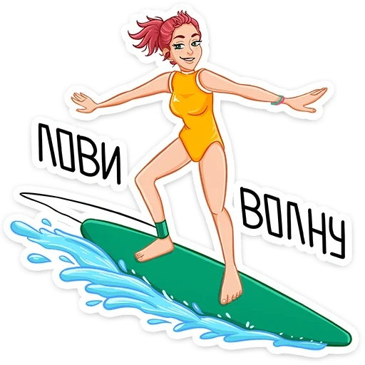 surfer, chica, tablero de surf, patrón de surf, vector de surf de niña