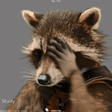 mapaches, mapache reactivo, avatar de strip raccoon, guardianes de la galaxia de henot