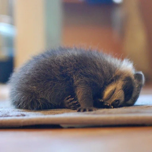 raccoon, sleeping raccoon, a weary raccoon, little raccoon, when you're a little raccoon