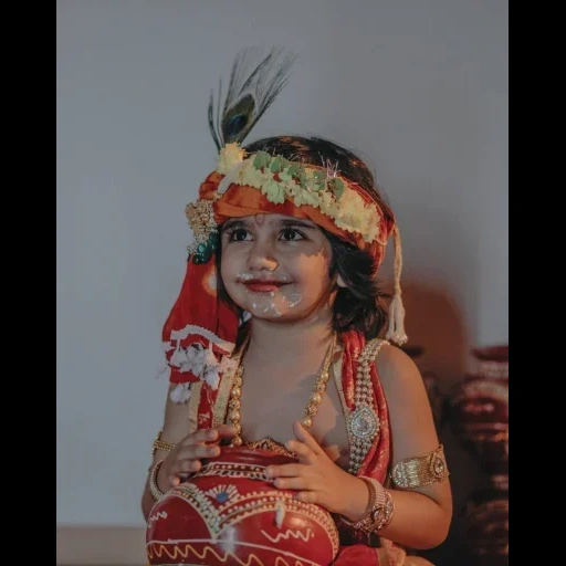 status, petite fille, krishna-janmastami