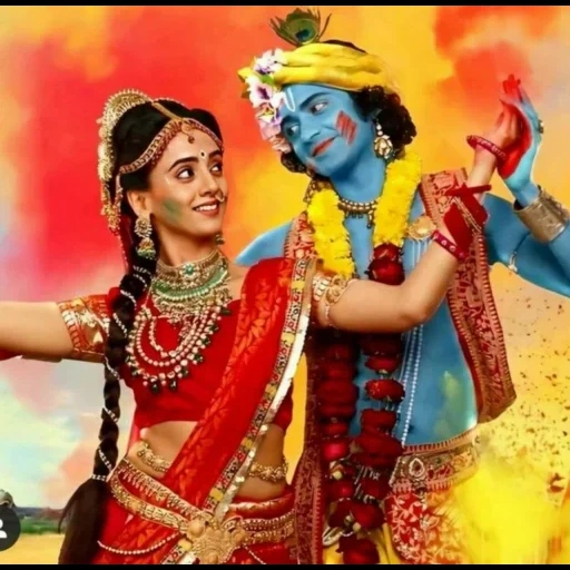 krsna, chica, sumed mudegalkar, serie rada krishna, huli krishna radha festival