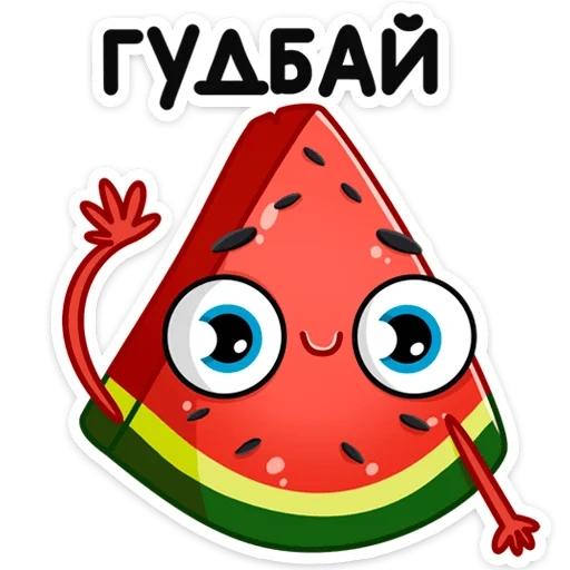 watermelon, radik, lovely, cute drawings stickers