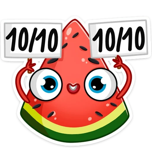 radik, anguria, watermelon radik, donat arbuz, adesivi di disegni carini
