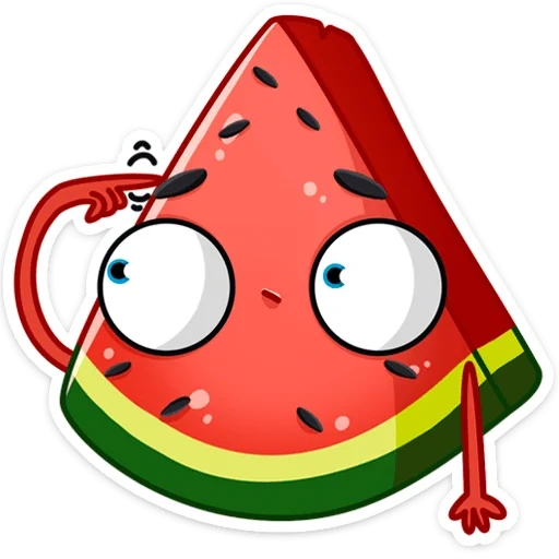 anguria, radik, watermelon radik, adesivi di disegni carini