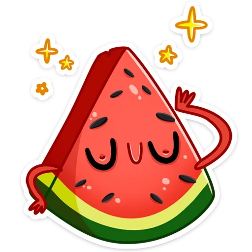 watermelon, radik, arbuzik radik, cartoon watermelon