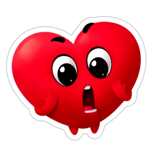 heart, heart, sourire en forme de cœur, stickers coeur, happy heart