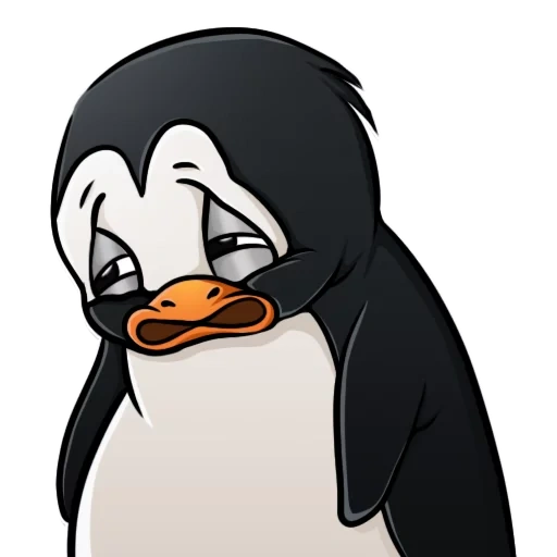 clipart, penguins, sad penguin, cartoon penguin, noop noop penguin mem