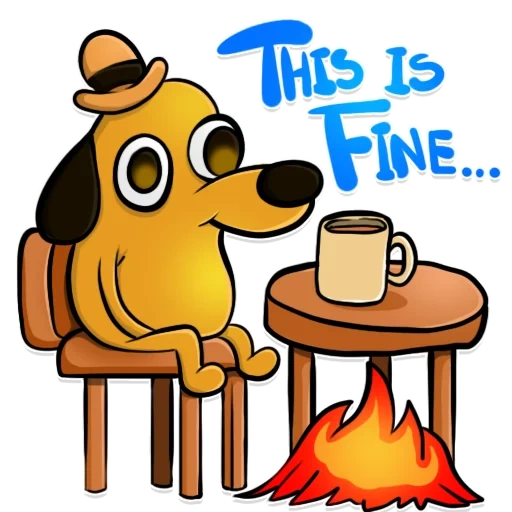 this is fine, собака горящем доме, мем собака горящем доме, this is fine for discord