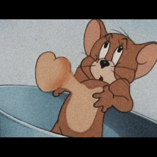 jerry, tom jerry, jerry con il suo cuore, jerry's heart mouse, mouse jerry in love