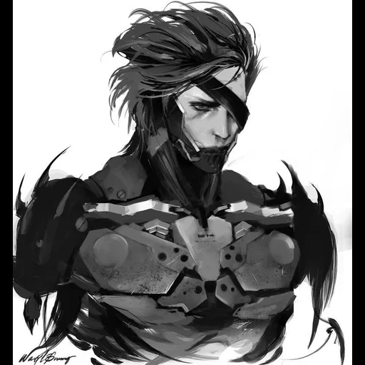 arts anime, jack raiden, arts are beautiful, arts of the characters of anime, raiden metal gear solid 1