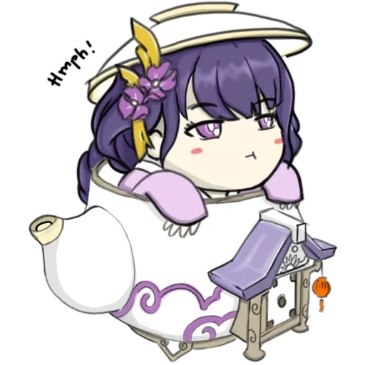 chibi, chibibal, art de l'anime, personnages d'anime, patchouli rouge du nord-est