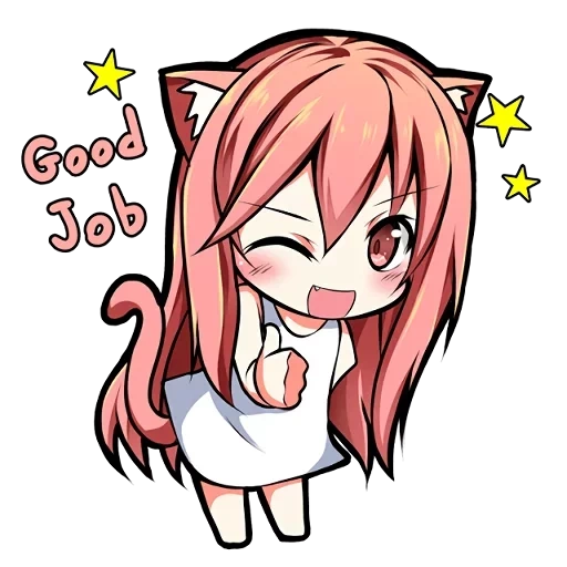 chibi, anime, anime neko, anime puniko, mukineko puniko