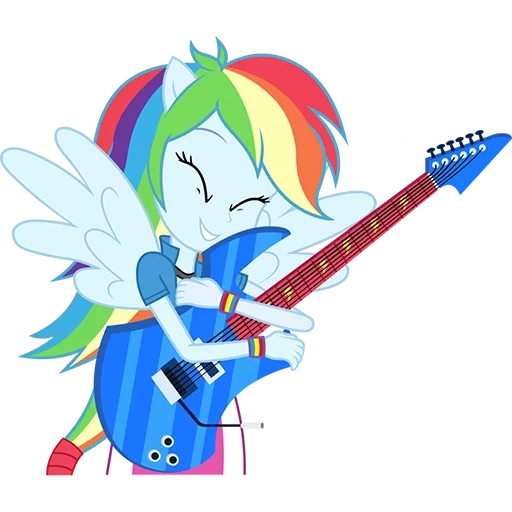 tiret arc-en-ciel, guitare reinbow dash, rainbow dash reinbow rox, reinbow rox reinbou dash, reinbow dash equestri gerls