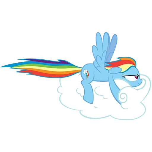 rainbow dash, reinbow dash evil, pony reinbou dash, ekor reinbou dash, reinbow dash terbang