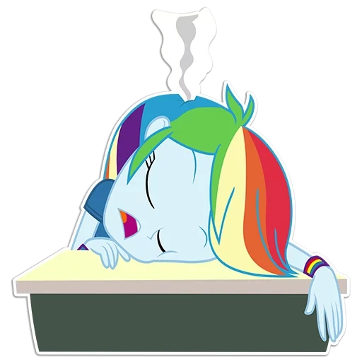 mengemas, rainbow dash, reinbow dash sedang tidur, reinbow dash sudah mati