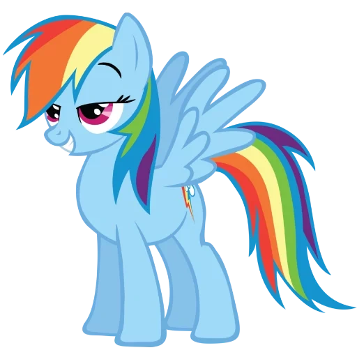 rainbow dash, rainbow dash, pony reinbou dash, reinbow dash dari samping, dash pelangi kuda poni berbahaya