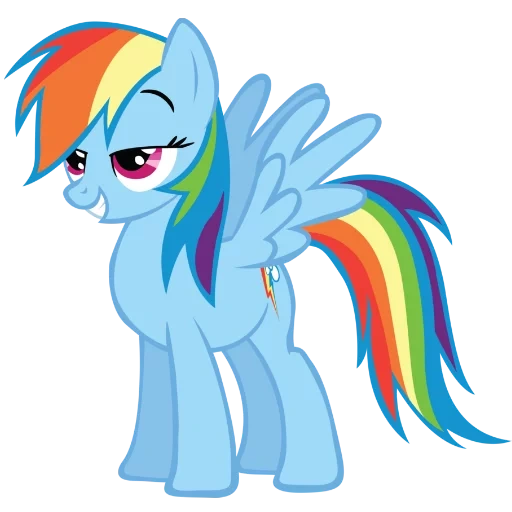 tiret arc-en-ciel, tiret arc-en-ciel, pony reinbou dash, reinbow dash de côté, dash rainbow pony malital