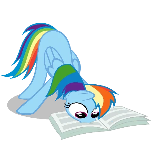 rainbow dash, rainbow dash, rainbow dash libro, arco iris blanco profundo, pony rainbow dash duerme
