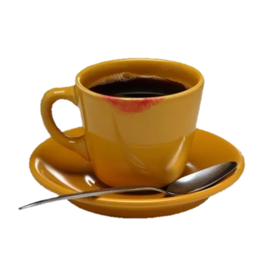 чашка, чашка кофе, кофейная чашка, кофе белом фоне, желтая чашка кофе белом фоне