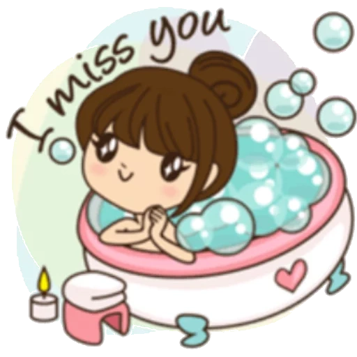 clipart, jane chan, gambar kavai, shower stiker lucu, anna anna di kantor