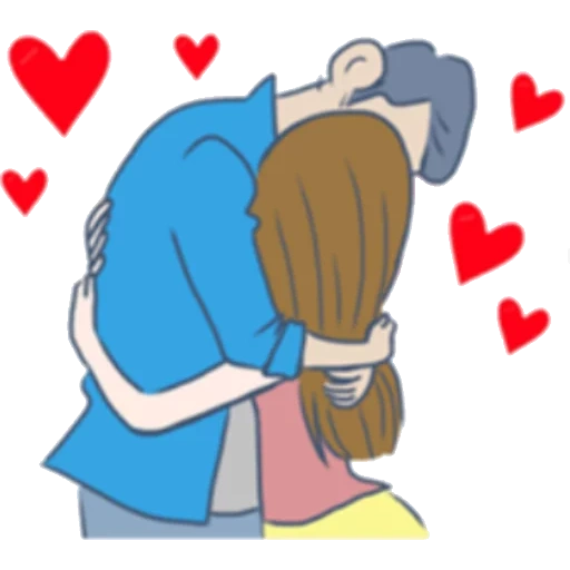 midi, un couple, image, dessins de couples, couples de dessins animés