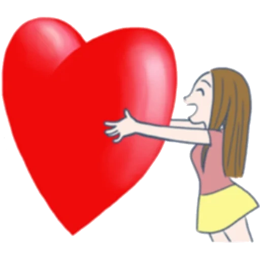 heart, girl heart, i hug my heart, heart illustration, happy heart drawing