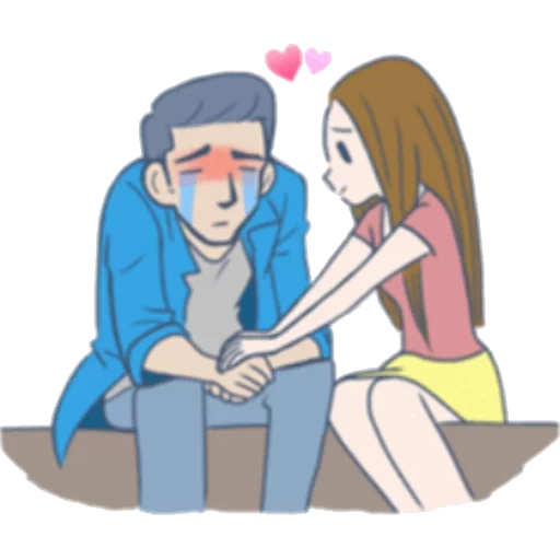 young woman, the pairs are cute, couple in love, drawings of couples, anime you love story english stickers