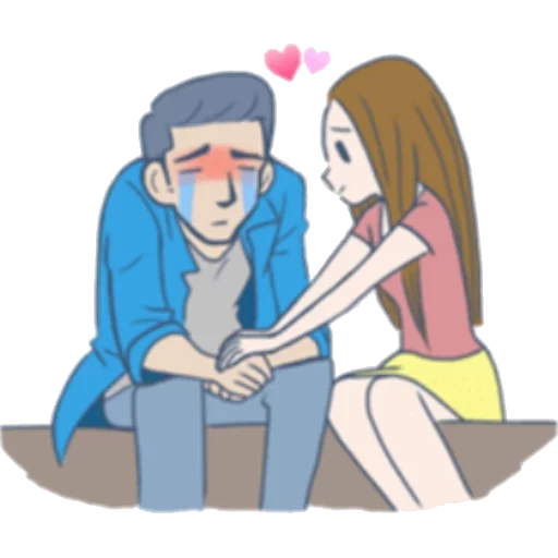 jeune femme, les paires sont mignonnes, couple amoureux, dessins de couples, anime you love story anglais autocollants