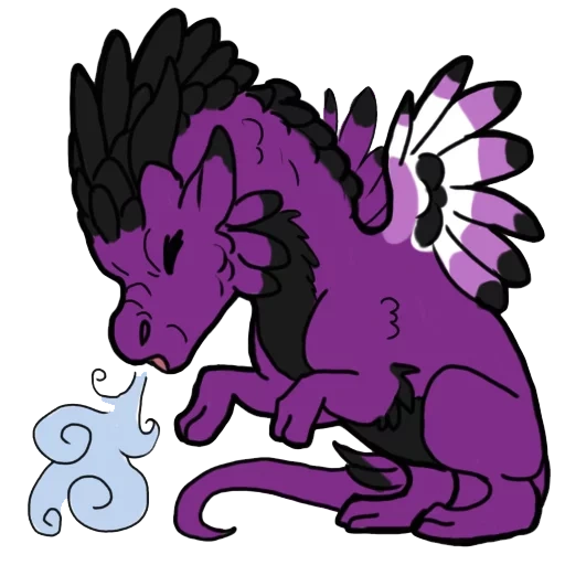 аниме, дракон, пурпурный дракон, фиолетовый дракон, lopoddity moondancer