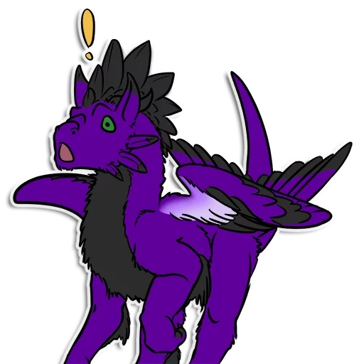 anime, dragones, ender dragón, dragón violeta, dibujos animados de dragón violeta
