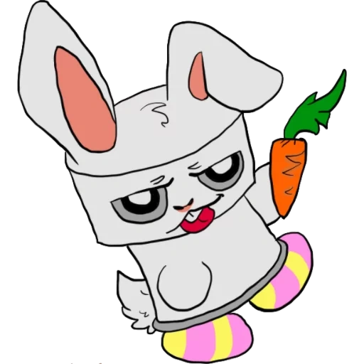 anime, das kaninchen, bloody bunny, kaninchen weiß, niedliche kaninchen muster