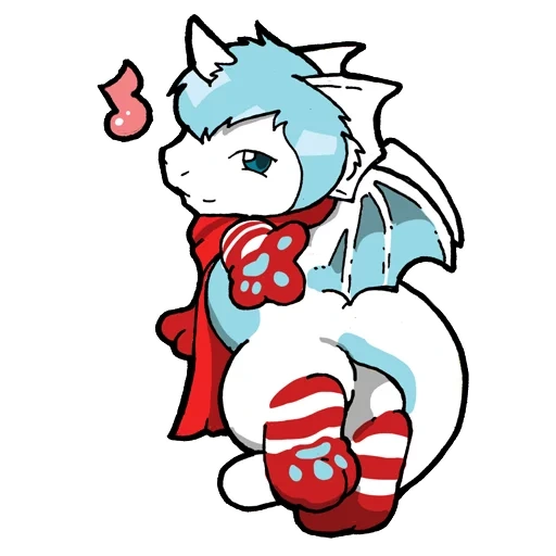 anime, le dragon, cher dragon, animaux d'anime, animaux chibi furri