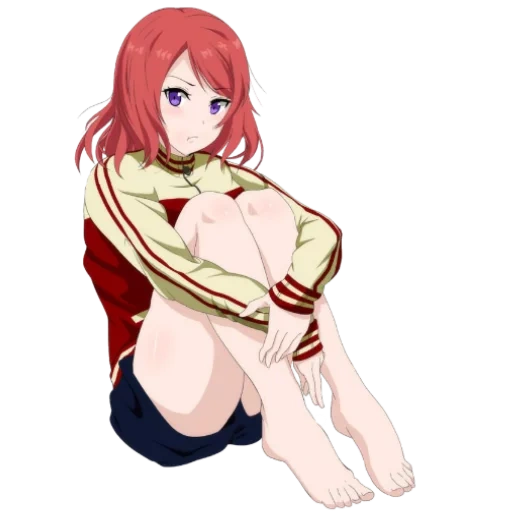 девушки аниме, аниме девушки, nishikino maki, maki nishikino рендер